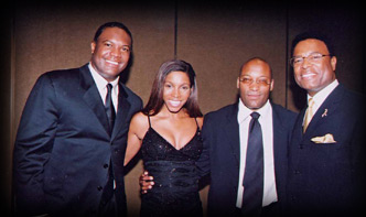 Quarterback Rodney Peete, actress A.J. Johnson, director John Singleton, and actor William Allen Young