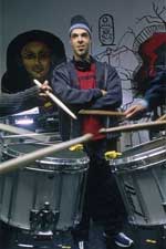 Director Charles Stone III on the set of Drumline