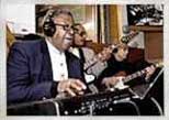 Returning to the scene of the crime forty years later: Joe Hunter, Eddie Wills, and Joe Messina in the "Snakepit" recording "You've Really Got A Hold On Me."